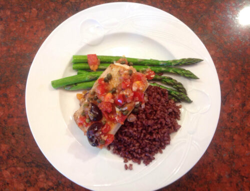 TOMATO CAPER TOPPED YELLOWTAIL